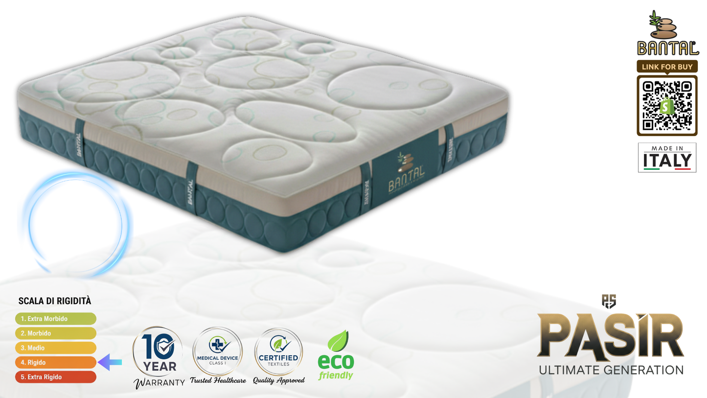 Materasso Modello Pasir 1600 Molle insacchettate e 8 cm di memory Aloe